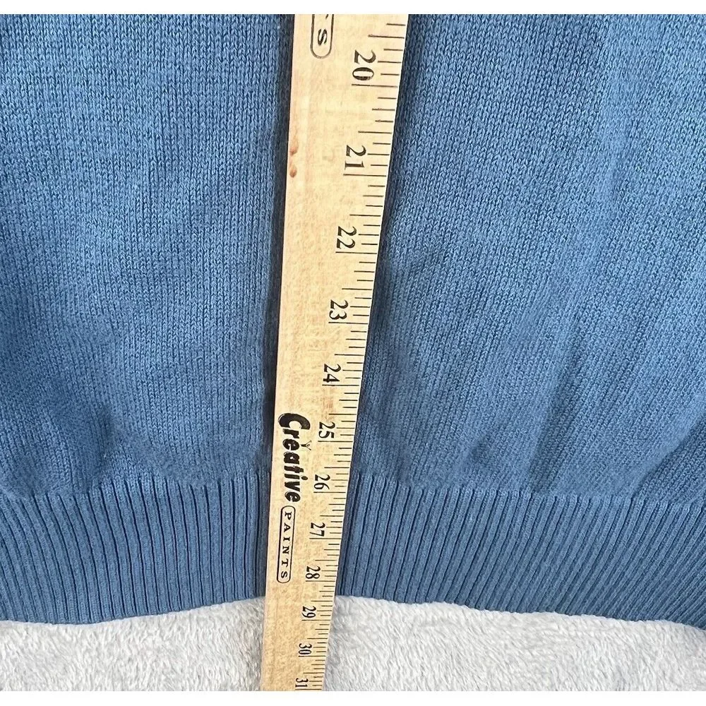 Duluth‎ Trading Company 1/4 Zip Knit Pullover Sweater Mens XL Blue Fisherman